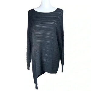 St John Black Asymmetrical Knit Tunic Sweater. Size M. Quiet Luxury Whimsigoth